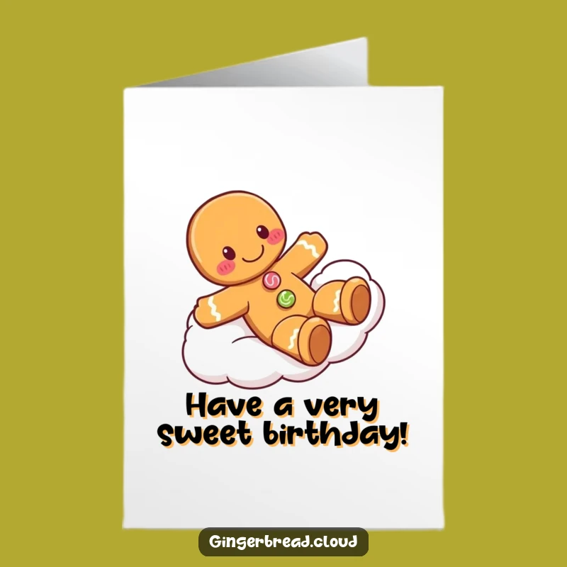 Free Printable Gingerbread Man Birthday Card: Sliding Fun Downloadable!