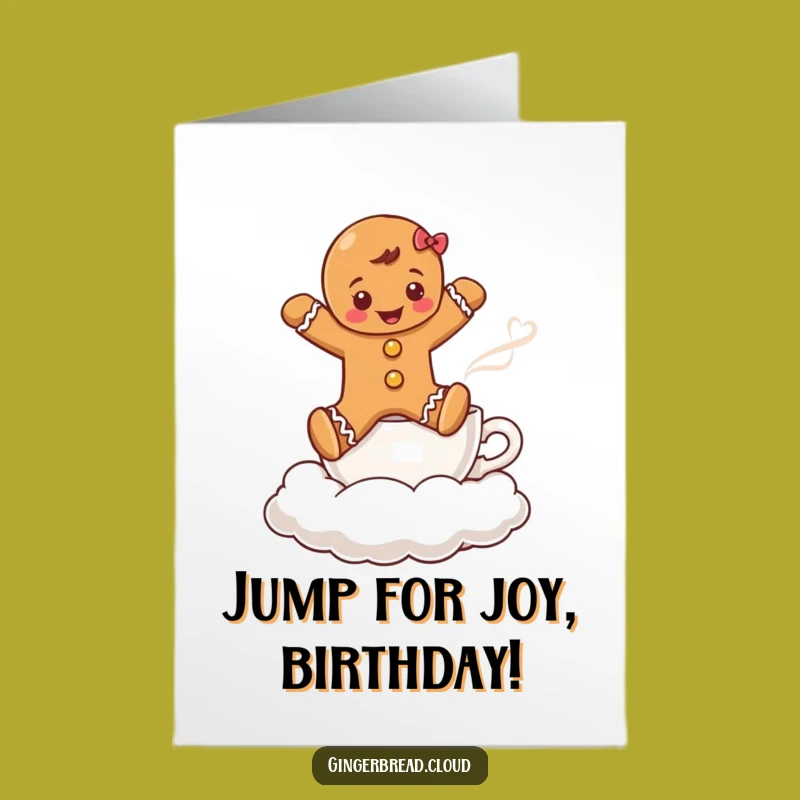 Free Printable Gingerbread Coffee Birthday Card - Funny Downloadable for a Sweet & Caffeinated Wish!
