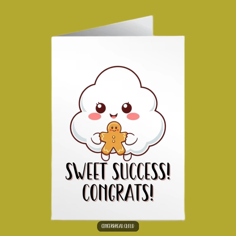 Free Printable Congrats Card: Cloud Offers Gingerbread Gift