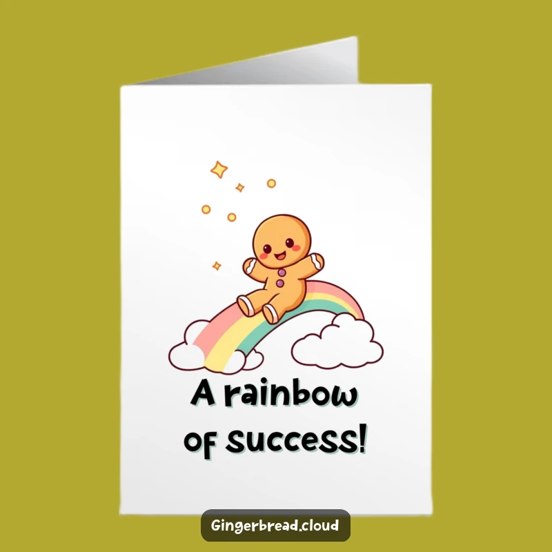 Free Printable Congrats Card: Gingerbread Rainbow Glide Gift