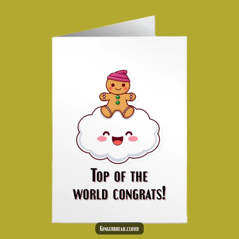 Free Printable Congrats Card: Happy Cloud & Gingerbread - Sweet Downloadable Gift!