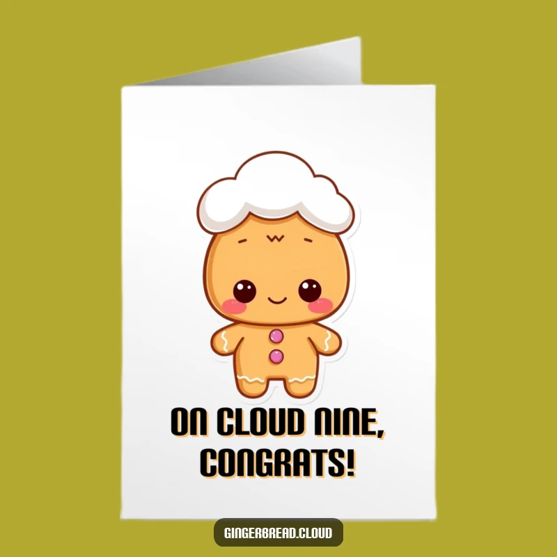 Free Printable Gingerbread Cloud Hat Congrats Card - Hilarious Downloadable for Reaching New Heights!