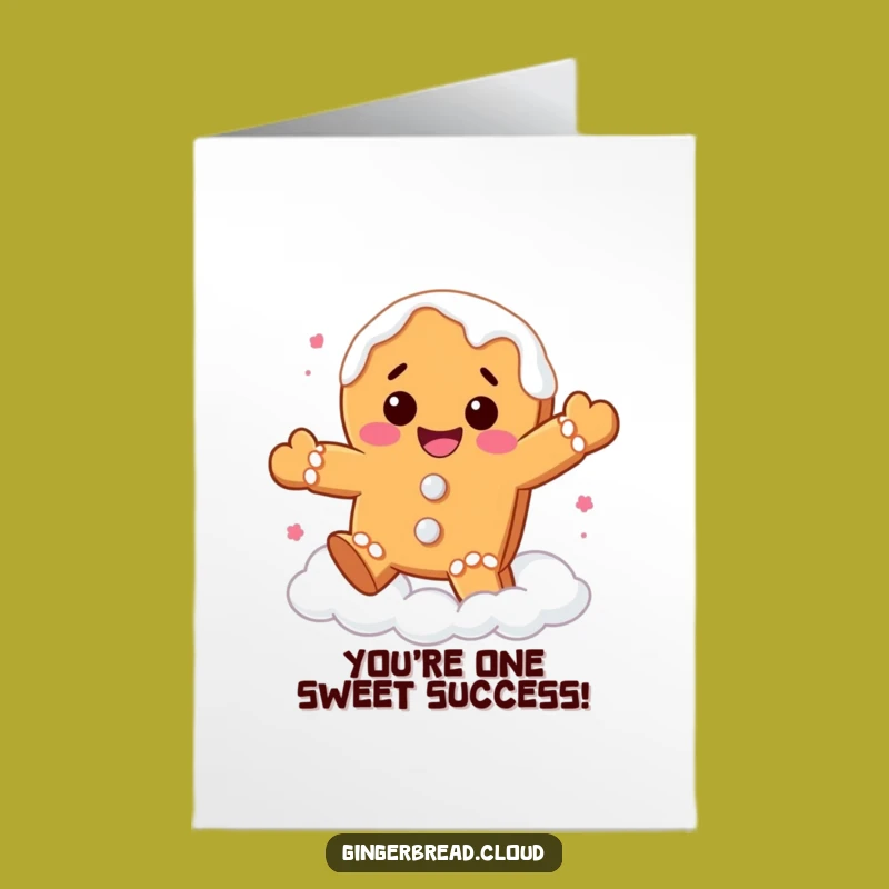Free Printable Gingerbread Congrats Card: Cloud Nine Success!