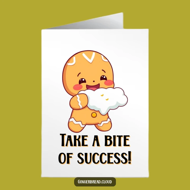 Happy Free Printable Congrats Card: Gingerbread Cloud Bite - Celebrate Joyfully