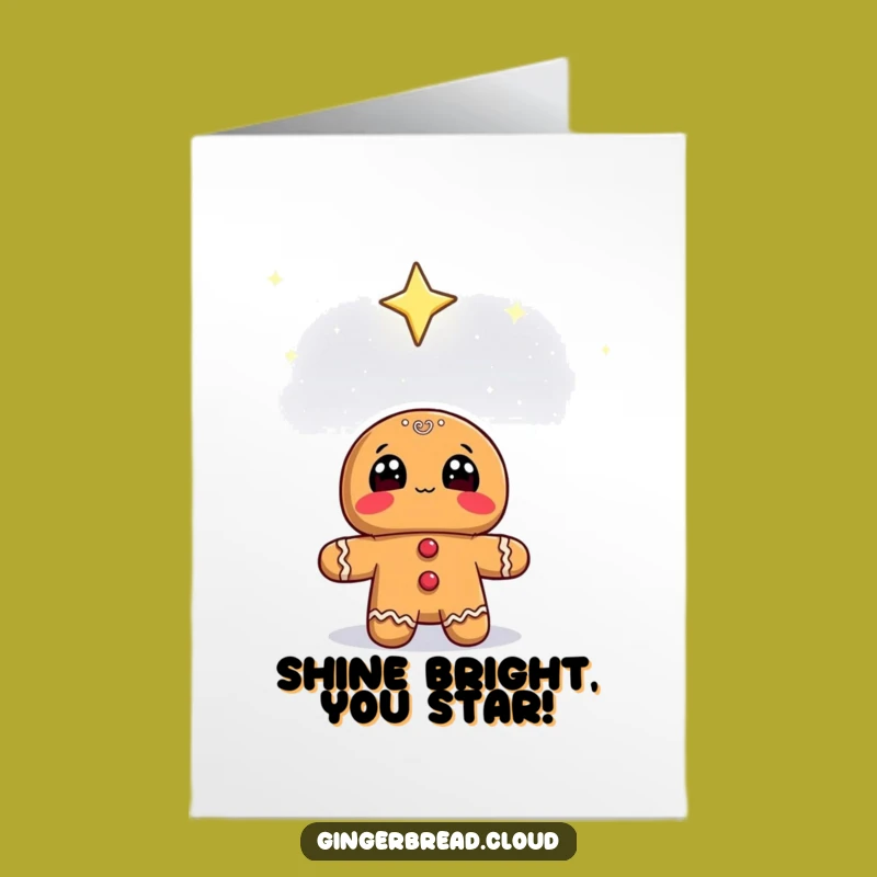 Free Printable Congrats Card: Starry Eyed Gingerbread Funny Achievement Downloadable