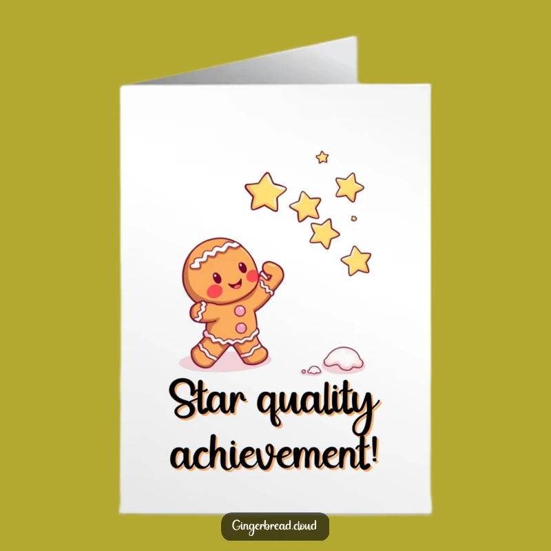 Free Printable Congrats Card: Gingerbread Star Catcher - Funny Downloadable Gift