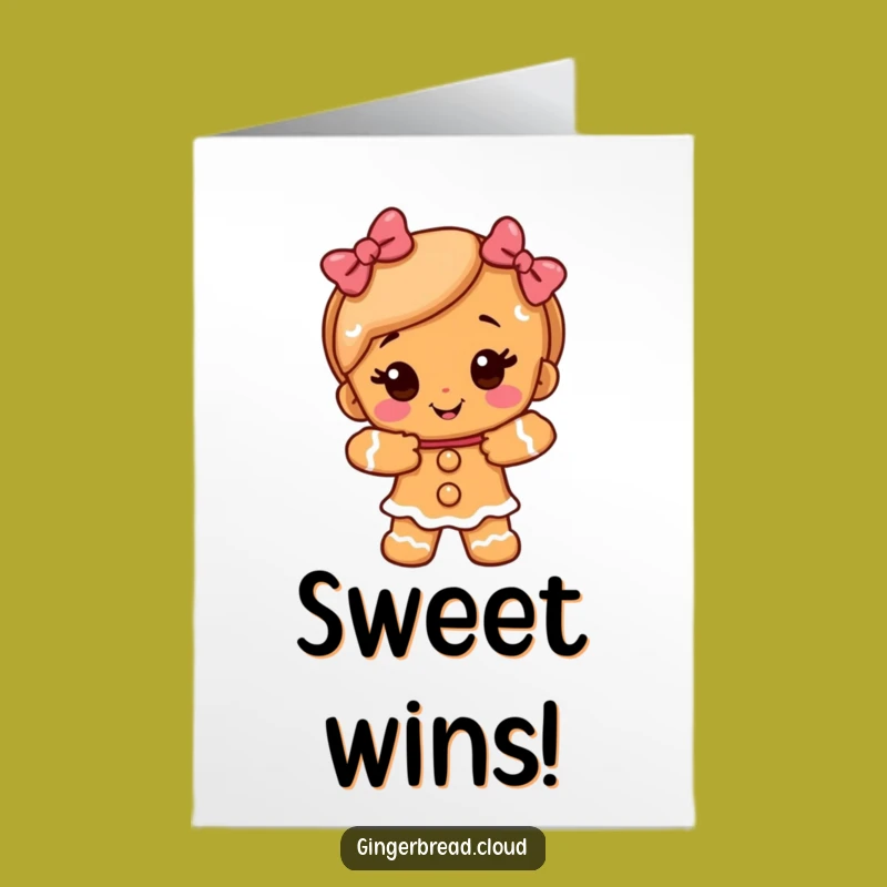 Warm Free Printable Congrats Card: Gingerbread Hugs Downloadable Gift