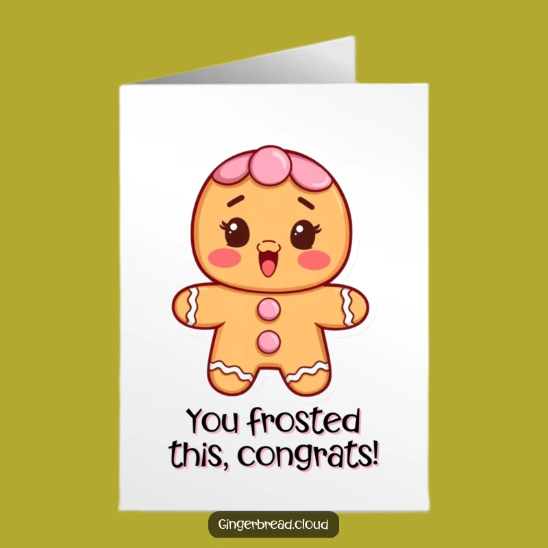 Free Printable Gingerbread Surprise Congrats Card: Delightful Downloadable Gift
