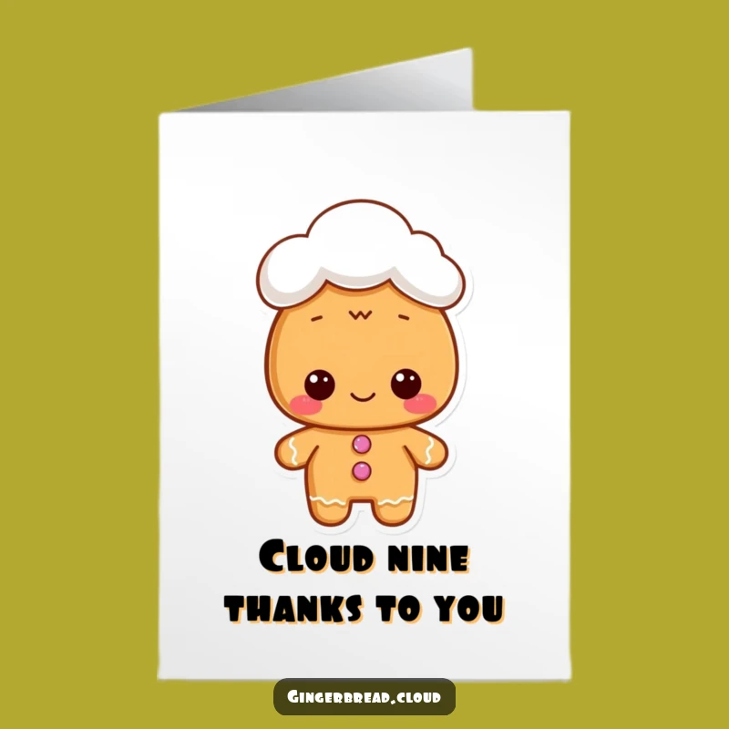 Free Printable Gingerbread Cloud Hat Thank You Card - Funny Downloadable for a Sweet Thank You!