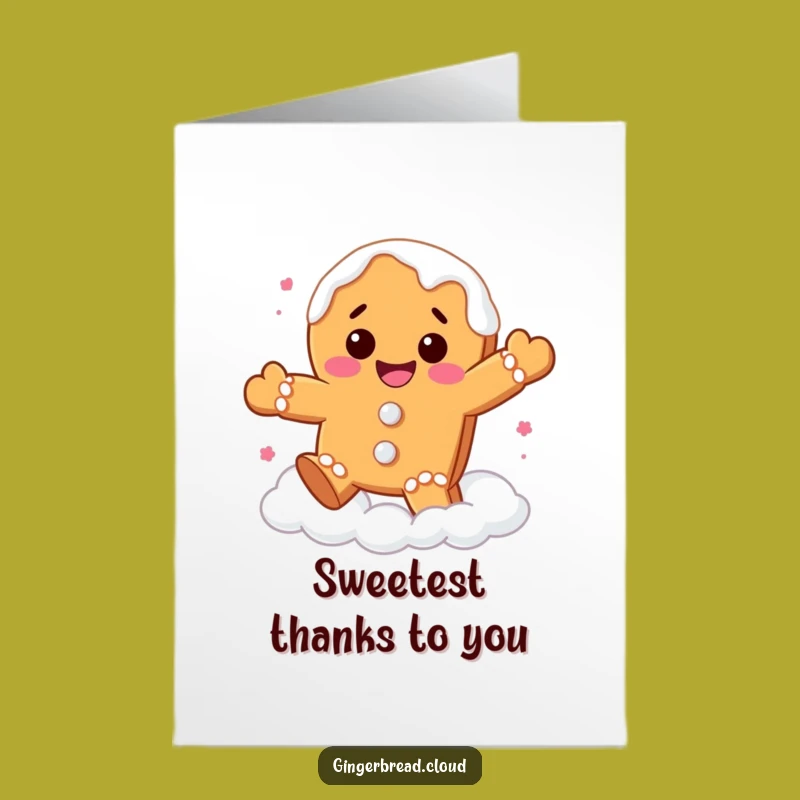 Free Printable Gingerbread Thank You Card: Bouncy Sweet Thanks!