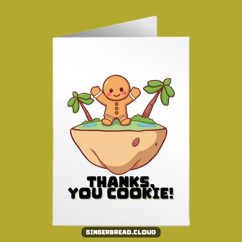 Free Printable Gingerbread Thank You: Cheerful Island Wave of Thanks