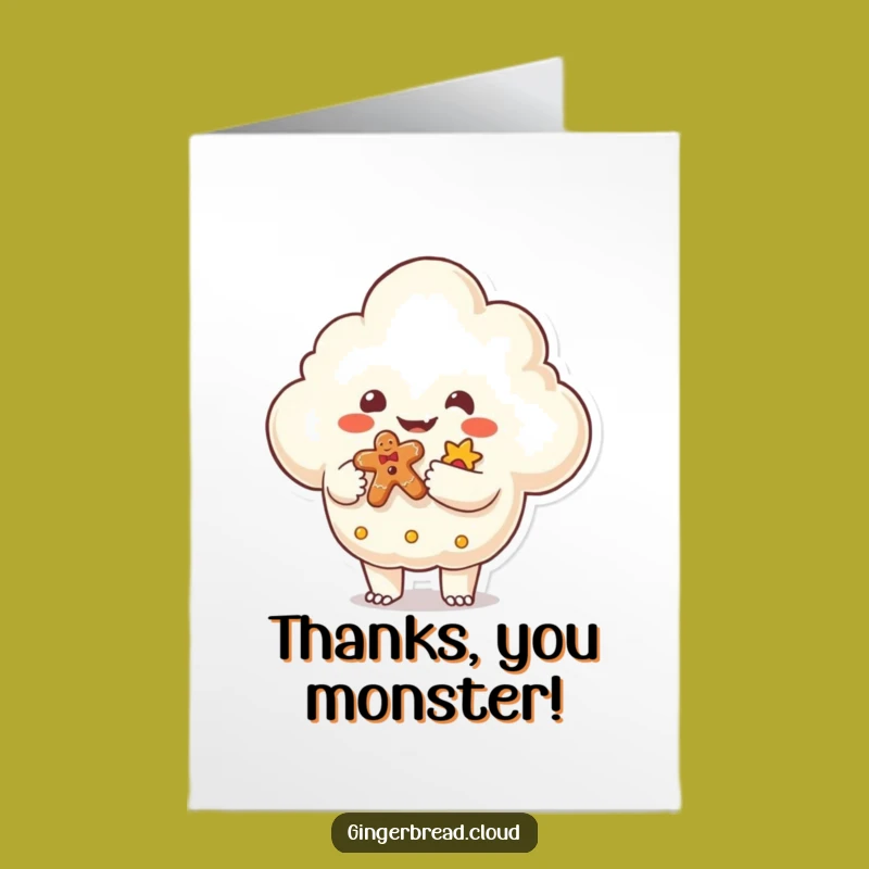 Free Printable Monster Cloud Thank You: Gingerbread Gift of Gratitude