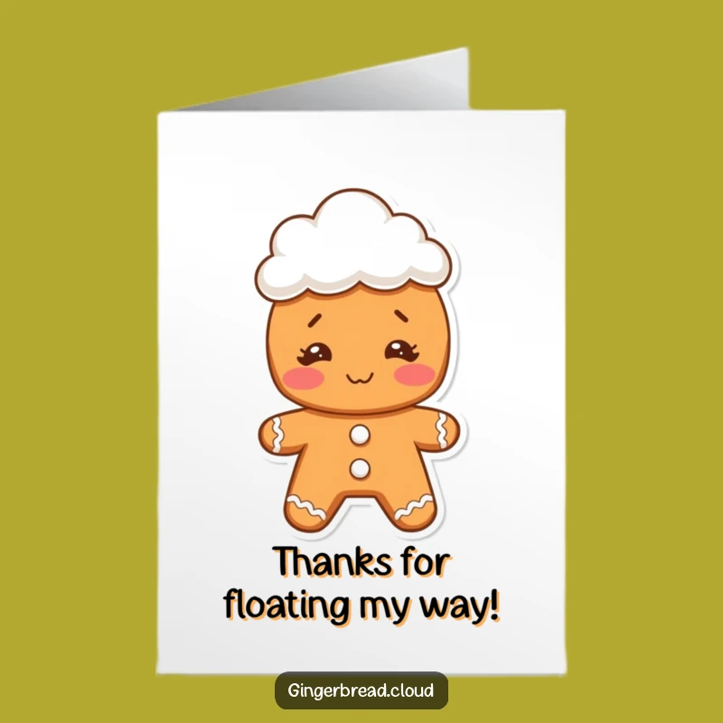 Funny Free Printable Thank You Card: Gingerbread Cloud Hat - Express Gratitude Hilariously