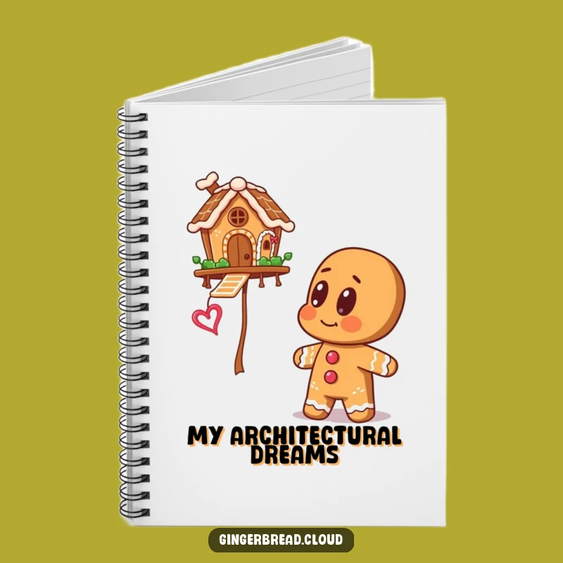 Big Eyes Gingerbread Notebook: Floating House Journal - Perfect Gift