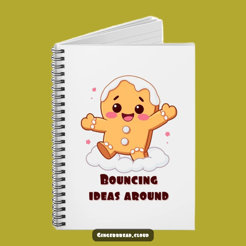 Funny Gingerbread Cloud Notebook - Jot Down Sweet Thoughts