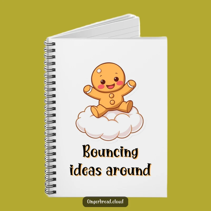 Funny Bouncing Gingerbread Notebook - Journal Your Fun Adventures!
