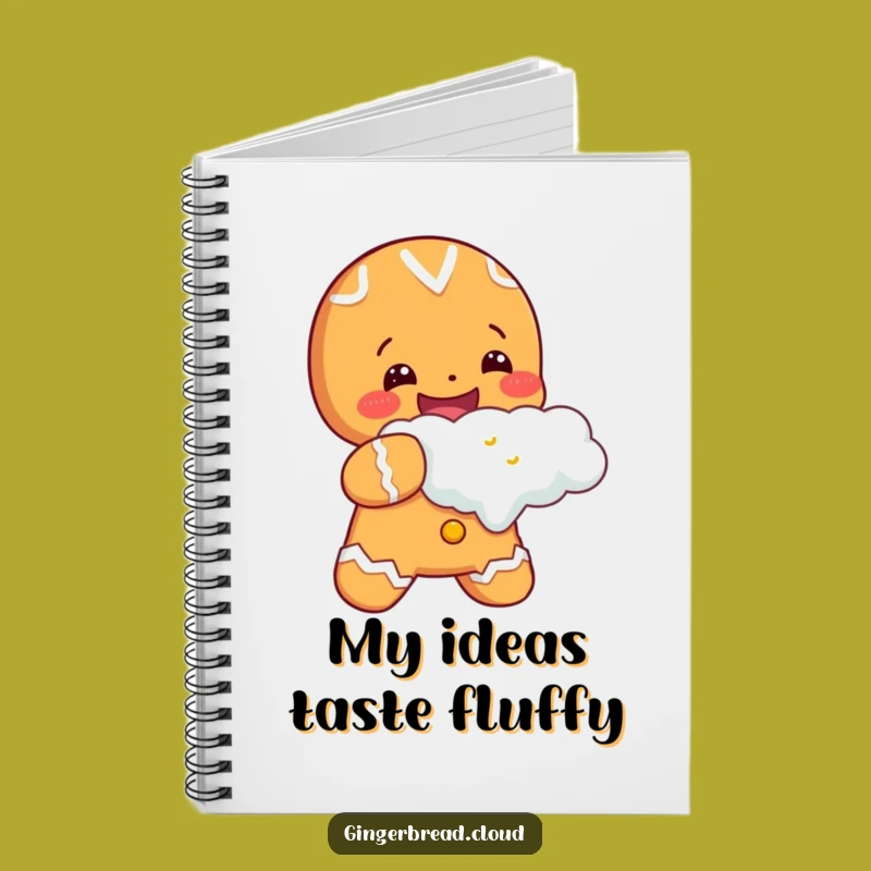 Cheerful Gingerbread Cloud Bite Notebook: Happy Cookie Journal - Perfect Gift