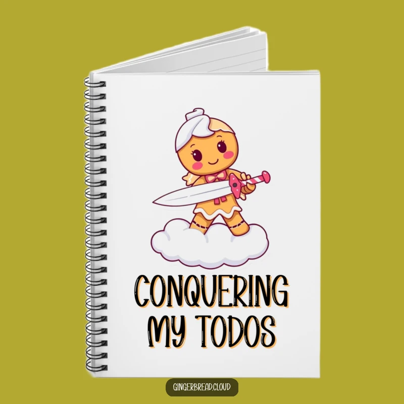 Funny Gingerbread Warrior Notebook: Jot Down Plans with Heroic Spirit, Perfect Funny Gift