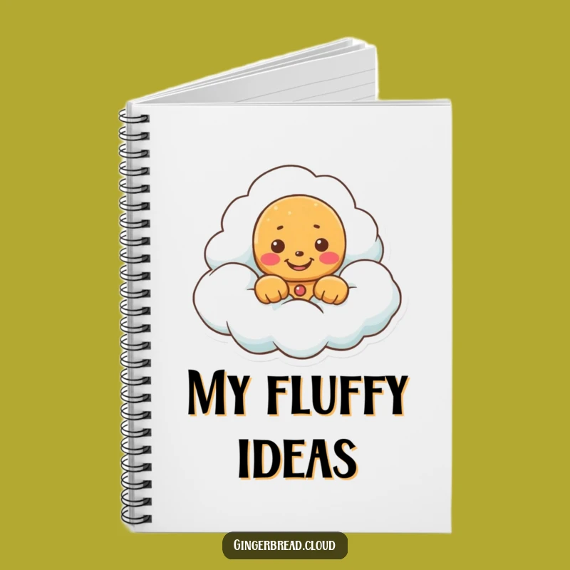 Funny Gingerbread Cloud Grin Notebook - Journal Your Dreams