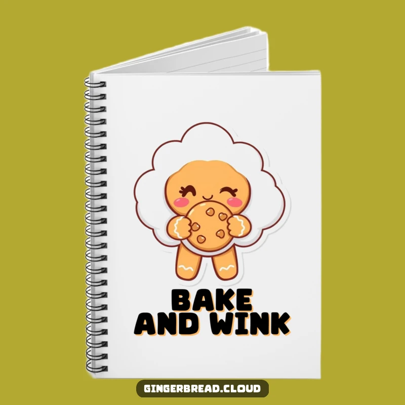 Funny Gingerbread Cloud Notebook - Jot Down Sweet Offers & Winks
