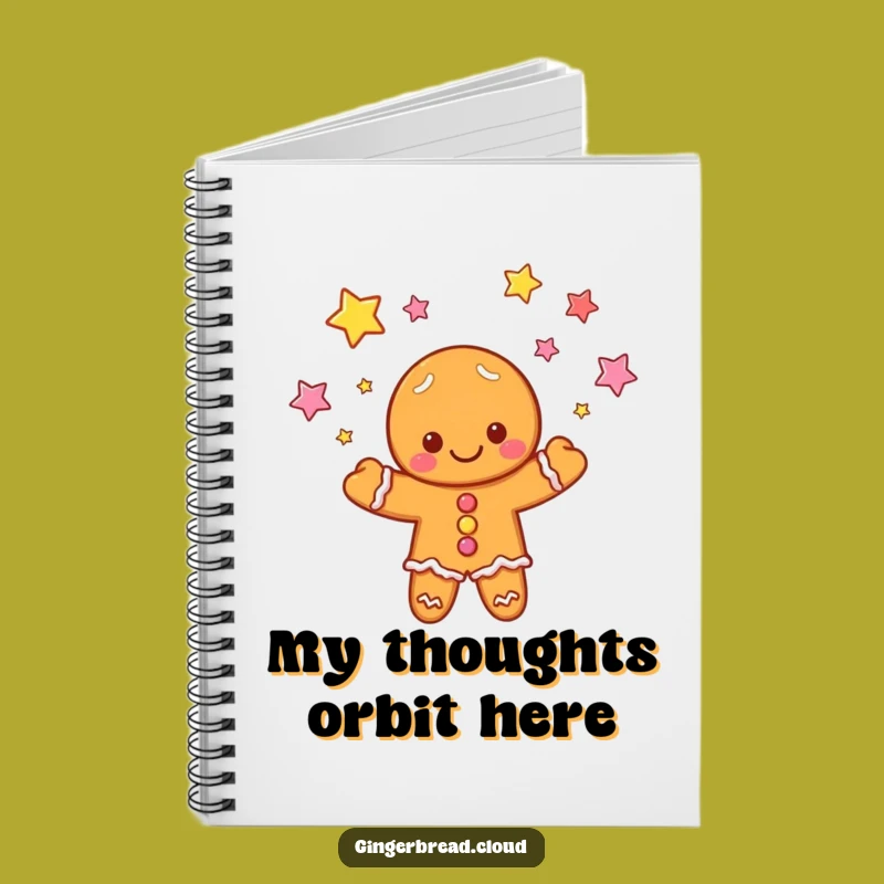 Funny Gingerbread Cloud Notebook: Juggling Stars, Perfect for Creative Ideas Gift