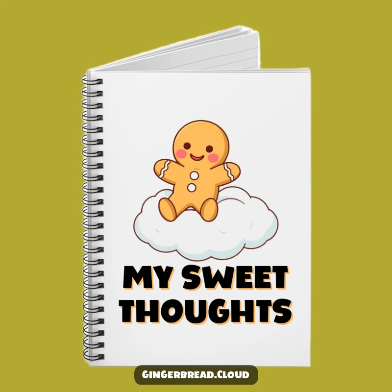 Funny Gingerbread Cloud Notebook: Sweet Cookie Journal, Funny Gift for Writers