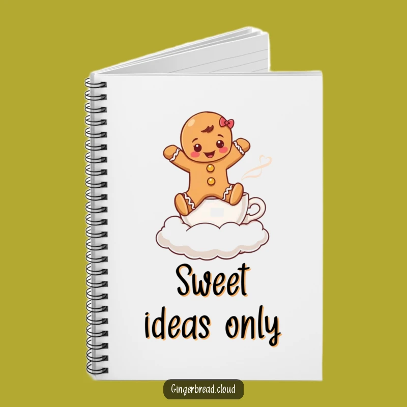 Funny Gingerbread Coffee Cloud Notebook: Jot Down Holiday Ideas with This Cover