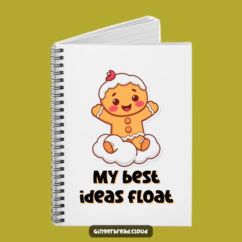 Funny Gingerbread Notebook: Cloud Jumper Journal - Sweet Funny Gift!
