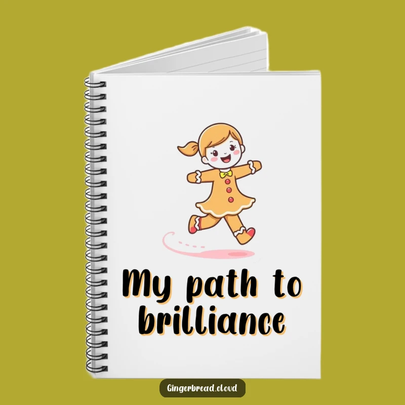 Funny Gingerbread Woman Notebook: Jot Down Sweet Ideas with Frosting Trail Fun Gift