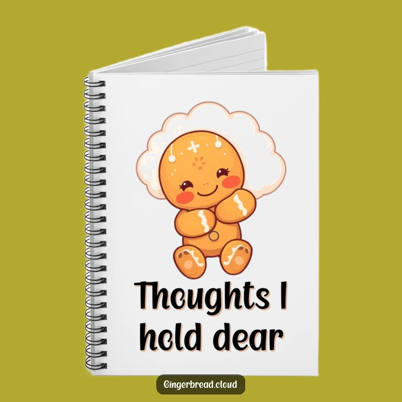Funny Hugging Gingerbread Man Notebook - Jot Down Sweet Thoughts