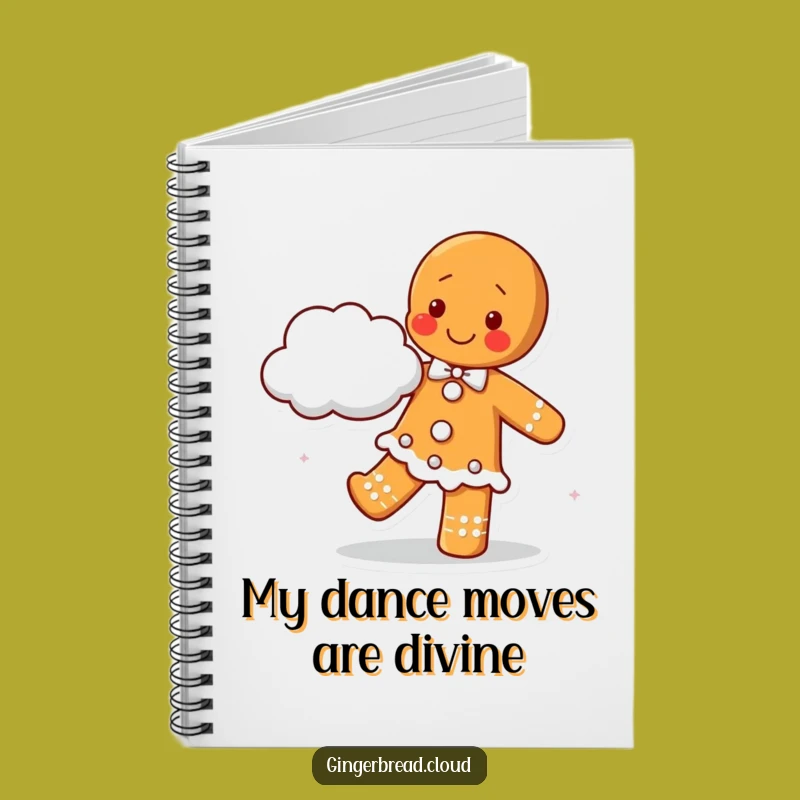 Happy Gingerbread Dancing Notebook: Cloud Partner Cookie Journal - Perfect Gift