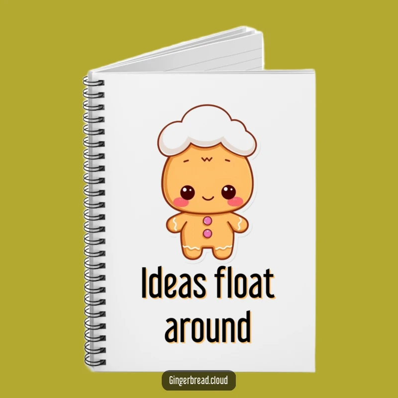 Funny Gingerbread Cloud Hat Notebook: Jot Down Sweet Ideas with This Cover