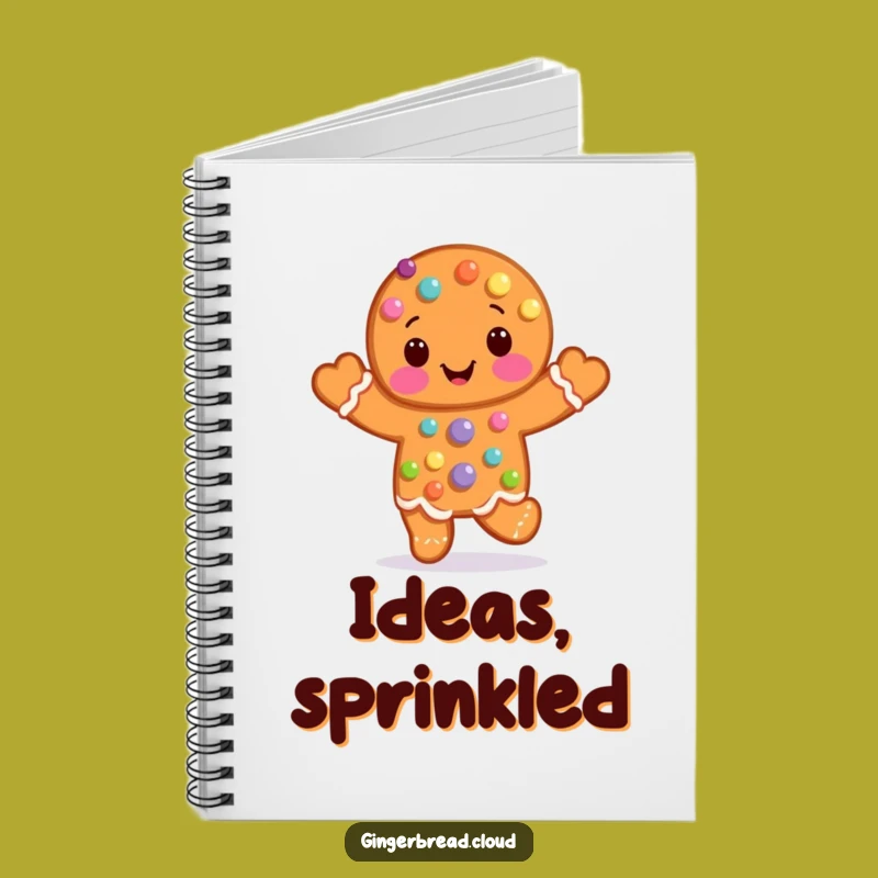 Funny Candy Gingerbread Man Hop Notebook: Jot Down Sweet Ideas!