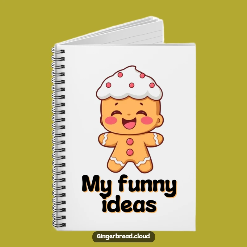 Funny Gingerbread Laughing Notebook: Frosting Hair, Write Your Giggle Story Gift