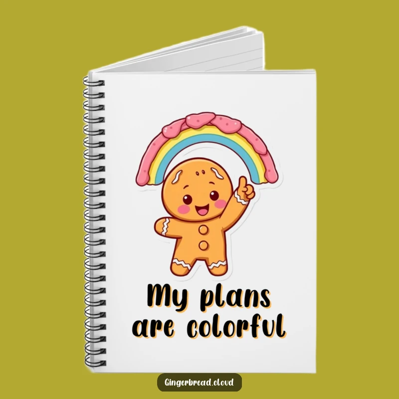 Excited Gingerbread Rainbow Notebook: Icing Art Journal - Perfect Gift