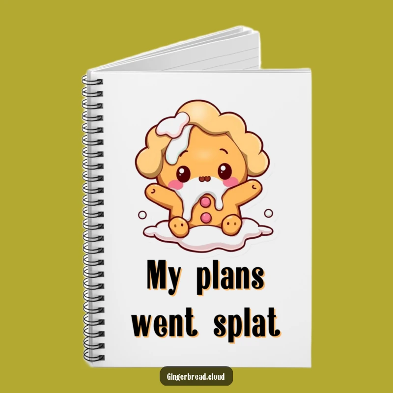 Funny Gingerbread Cloud Notebook: Surprised Spill, Jot Down Mishaps Gift
