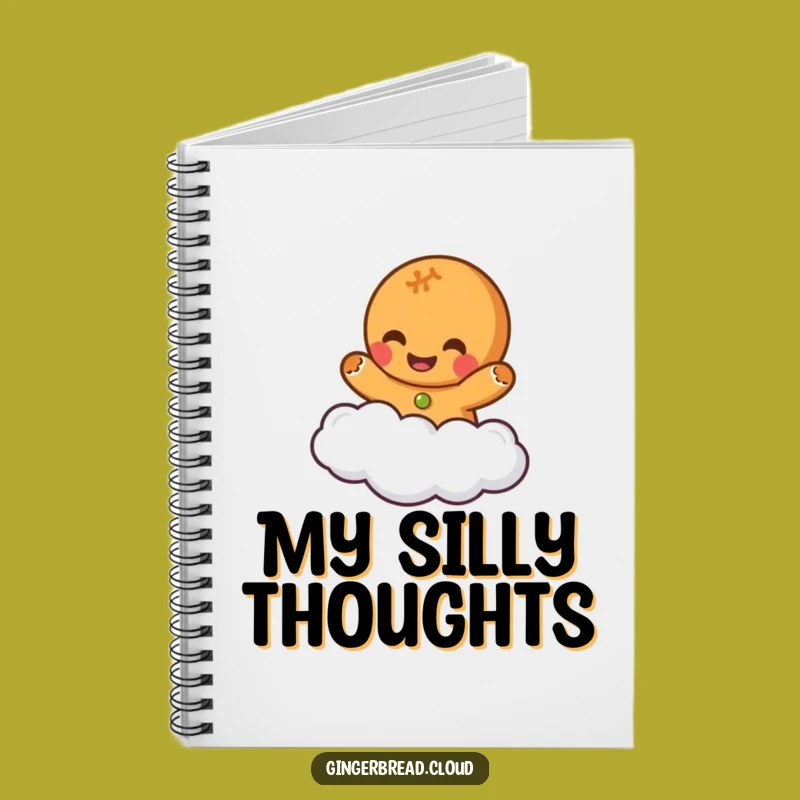 Funny Giggling Gingerbread Cloud Notebook - Capture Your Happiest Thoughts