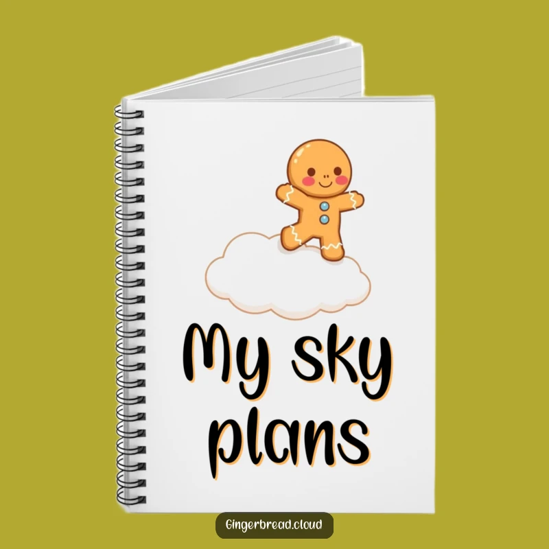 Funny Gingerbread Man Cloud Hop Notebook: Hilarious Journaling Gift