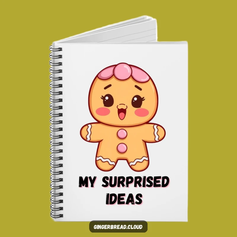 Funny Gingerbread Surprise Notebook - Jot Down Holiday Thoughts