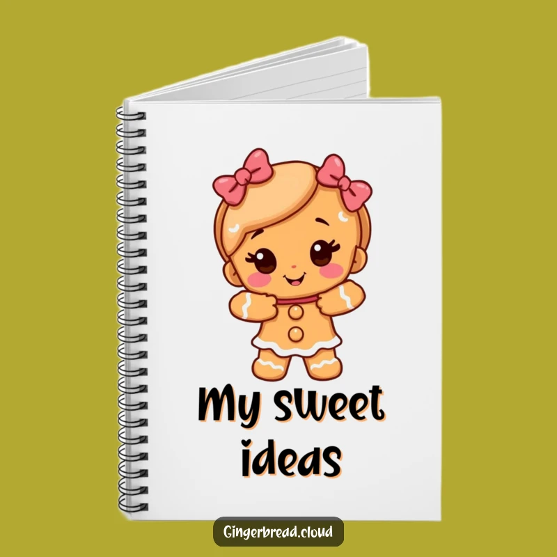 Funny Gingerbread Girl Hug Notebook - Jot Down Sweet Thoughts