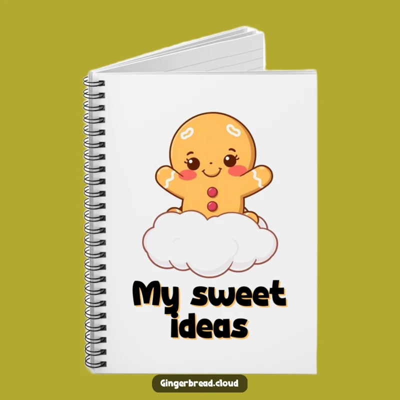 Funny Gingerbread Cookie Notebook - Jot Down Holiday Plans, Cartoon Fun