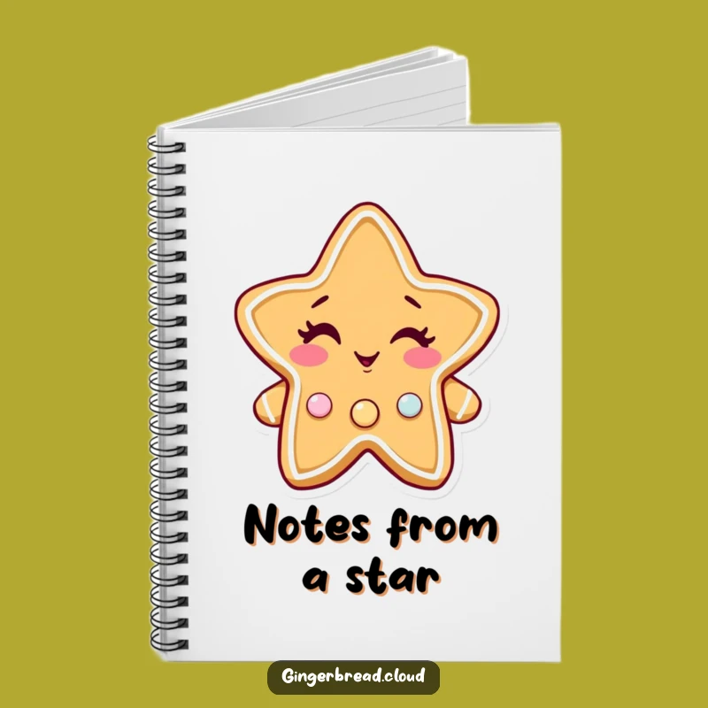 Funny Gingerbread Star Notebook: Jot Down Witty Ideas with Twinkling Charm Gift