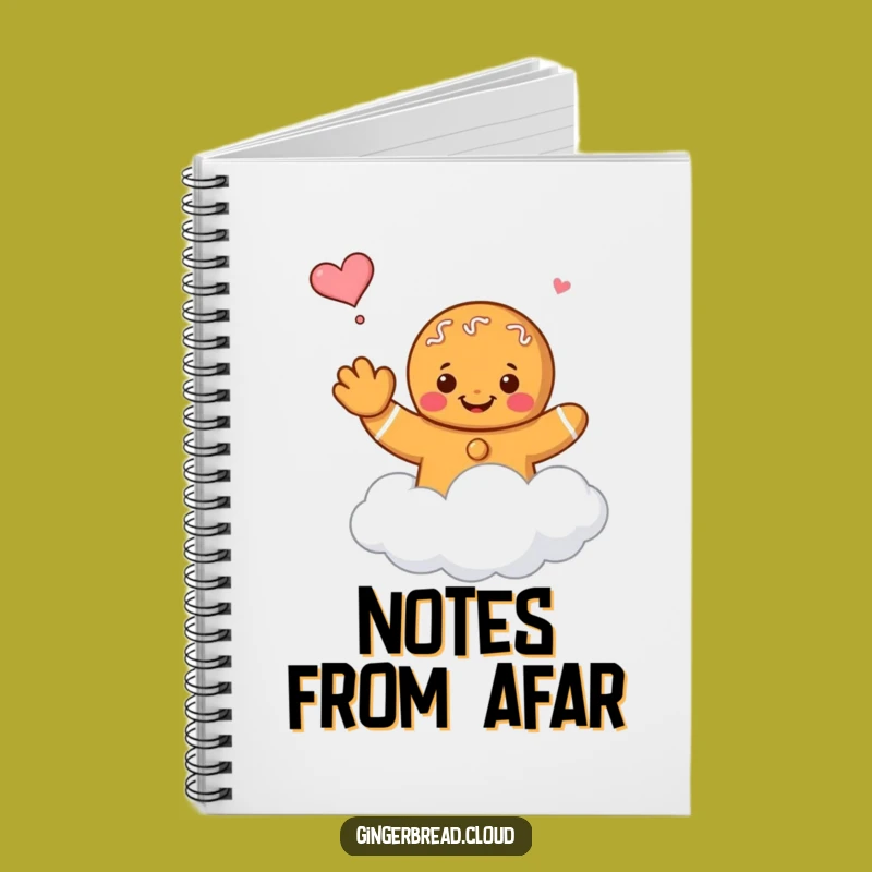 Funny Floating Gingerbread Notebook - Journal Your Fond Farewells!