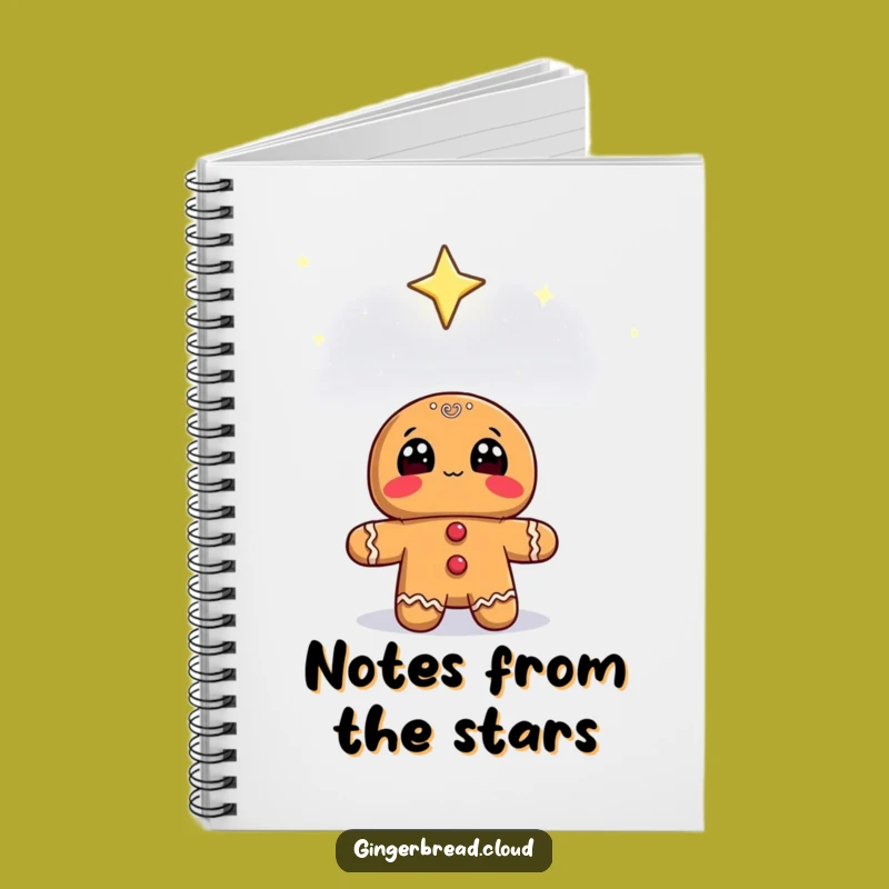 Funny Starry Sky Gingerbread Notebook - Journal Your Dreams!