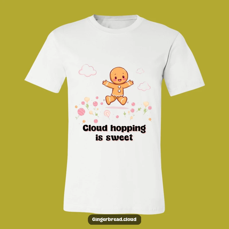 Funny Gingerbread Candy Cloud T-Shirt - Playful Adventures in Sweetness Gift