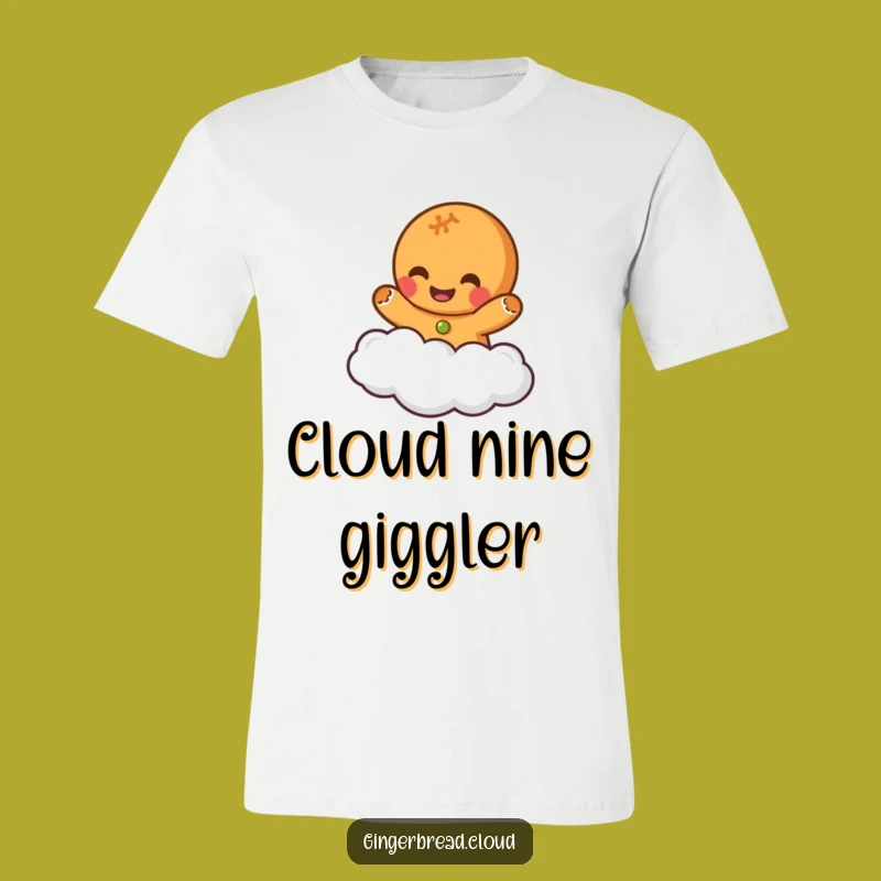 Funny Giggling Gingerbread Cloud T-Shirt - Wear Your Happiness and Laugh