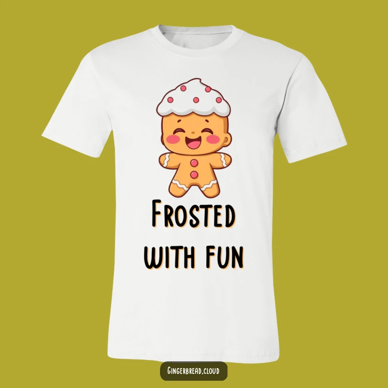 Funny Gingerbread Laughing T-Shirt: Frosting Hair, Joyful Expression Gift