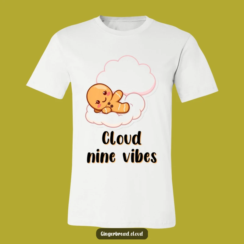 Funny Gingerbread Cloud Rider T-Shirt: Sweet Fun Gift