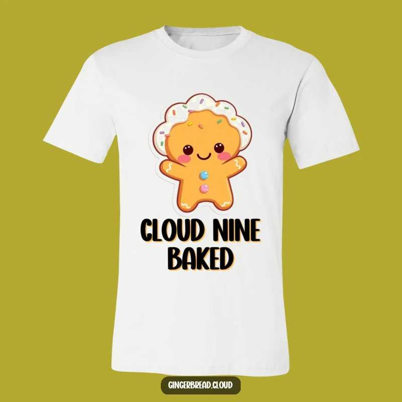 Funny Gingerbread Cloud T-Shirt - Cheerful Sprinkles Design for Him Her