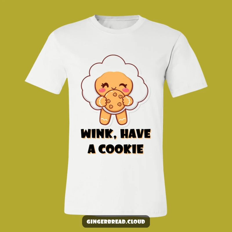 Funny Gingerbread Cloud T-Shirt - Wink & Cookie Offer Design